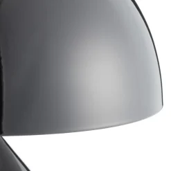 Oluce Atollo bordlampe, aluminium, Ø 25 cm, sort