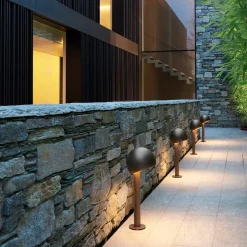 Oluce Otto 329 LED-stibelysning, indisk brun