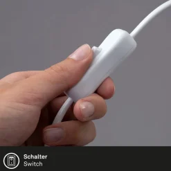 Origami bordlampe af hvidt papir, 27x26cm