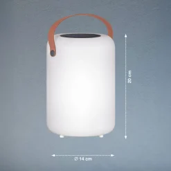 Orno LED-solar-bordlampe, varmhvid og RGB