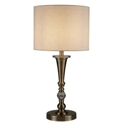 Oscar bordlampe med skærm i hørlook