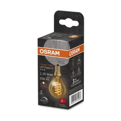 OSRAM 1906 E14 3,4W LED dråbe 822 guld dæmpbar