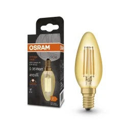 OSRAM filament kertepære Vintage 1906, E14 Filament 4W 824 gold