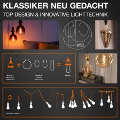 OSRAM filament kertepære Vintage 1906, E14 Filament 4W 824 gold