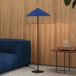 OSRAM gulvlampe Decor Flip, blå, filt, E14, justerbar