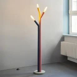 OSRAM gulvlampe Decor Straw, 3 lyskilder, farvet, stål, E27