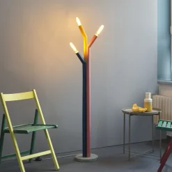 OSRAM gulvlampe Decor Straw, 3 lyskilder, farvet, stål, E27