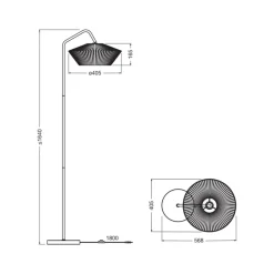 OSRAM gulvlampe Decor Stripes, beige, tekstil, E14
