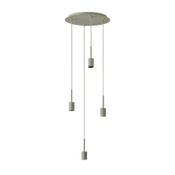 OSRAM hængelampe Decor Needle Plate beige, stål, 4 lyskilder, E27