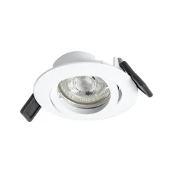 OSRAM indbygningsspot, Ø 9 cm, hvid, metal, GU10-LED, 2.700 K