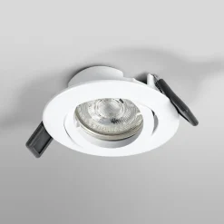 OSRAM indbygningsspot, Ø 9 cm, hvid, metal, GU10-LED, 2.700 K