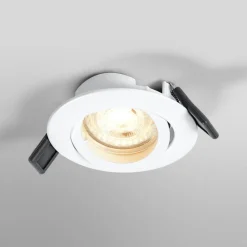 OSRAM indbygningsspot, Ø 9 cm, hvid, metal, GU10-LED, 2.700 K