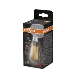 OSRAM LED Vintage 1906 Edison, grå, E27, 11 W, 818, dæmpbar