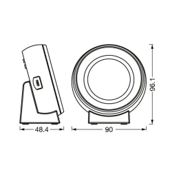 OSRAM LED-batteridrevet natlampe NIGHTLUX CLOCK, hvid, ur, CCT