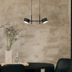 OSRAM LED-hængelampe Decor Kyoto, 2 lyskilder, sort, dæmpbar