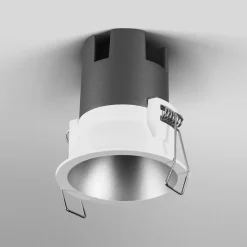 OSRAM LED-indbygningsspot TWIST, hvid/sølv, 840, Ø 7 cm, metal
