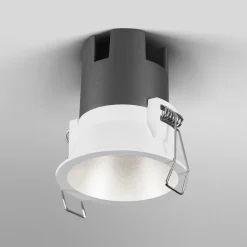 OSRAM LED-indbygningsspot TWIST, hvid/sølv, 840, Ø 7 cm, metal