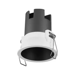 OSRAM LED-indbygningsspot TWIST, hvid/sort, 840, Ø 7 cm metal