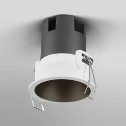 OSRAM LED-indbygningsspot TWIST, hvid/sort, 840, Ø 7 cm metal