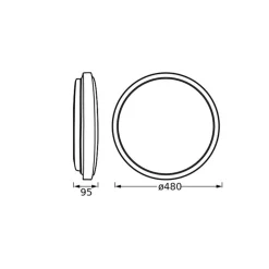 OSRAM LED-loftlampe ORBIS LONDON, hvid, Ø 48 cm, metal