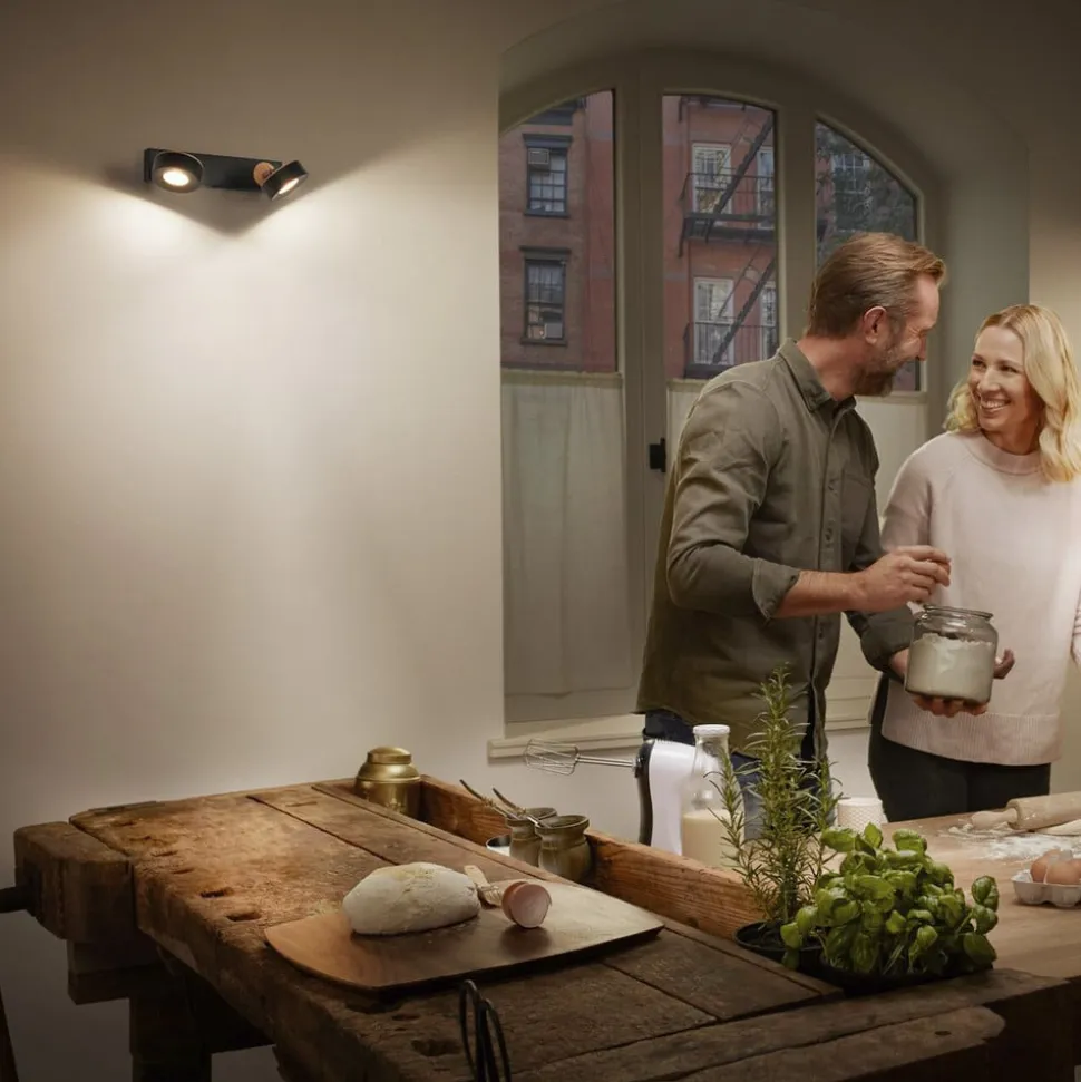 OSRAM LED-loftspot PLUTO, sort, 2 spots, 3.000 K