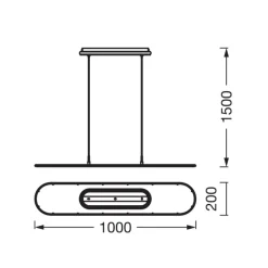OSRAM LED-pendel Office line Panel Ellipse sort 940 dæmpbar