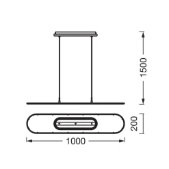 OSRAM LED-pendellampe Office line Panel Ellipse hvid 940 dæmpbar