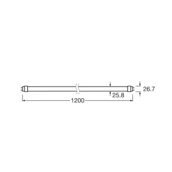 OSRAM LED-plantepære T8 15W rør Fluora 2,500K 120cm