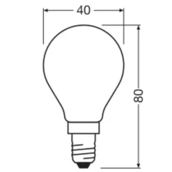 OSRAM LED-pære Tropfen, E14, 3,4 W, mat 2.700 K dæmpbar