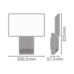 OSRAM LED-sensor-udendørs spotlampe ENDURA PRO FLOOD, hvid, 27 W