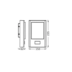 OSRAM LED-sensor-udendørs væglampe ENDURA STYLE ENTRANCE grafit
