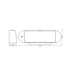 OSRAM LED-sensor-væglampe ENDURA STYLE SOLAR OVAL 34 cm 830