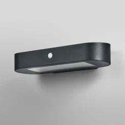 OSRAM LED-sensor-væglampe ENDURA STYLE SOLAR OVAL 34 cm 830