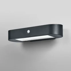 OSRAM LED-sensor-væglampe ENDURA STYLE SOLAR OVAL 34 cm 830