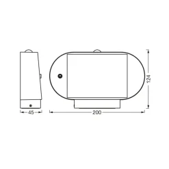 OSRAM LED-sensor-væglampe ENDURA STYLE SOLAR OVAL 20 cm 830