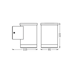 OSRAM LED-solcellelampe til udvendig vægmontering ENDURA STYLE OXFORD, grafit