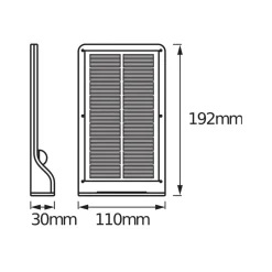 OSRAM LED-solcelle-udendørs væglampe DOORLED, sølv Sensor IP44