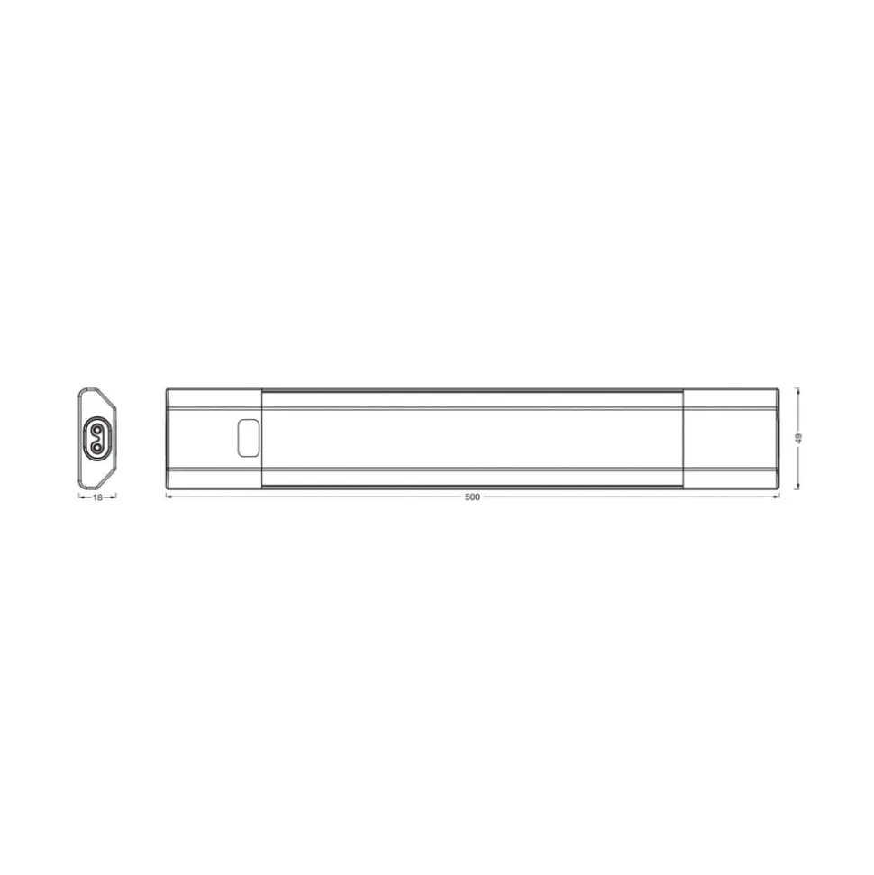 OSRAM LED-underskabsbelysning Linear Edge Sensor 50 cm sort CCT