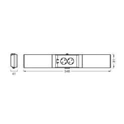 OSRAM LED-underskabsbelysning Socket hvid 3.000 K dæmpbar stikkontakter