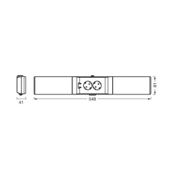 OSRAM LED-underskabsbelysning Socket sort 3.000K dæmpbar stikkontakter