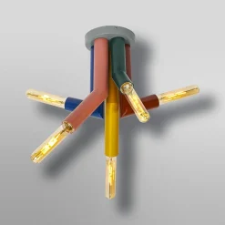 OSRAM loftlampe Decor Straw, 5 lyskilder, stål, farvet, E27