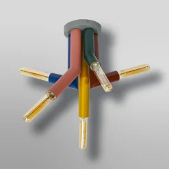 OSRAM loftlampe Decor Straw, 5 lyskilder, stål, farvet, E27