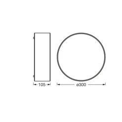OSRAM loftlampe ORBIS PARIS, hvid, Ø 30 cm, tekstil, E27