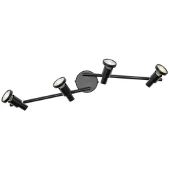 OSRAM loftspotter, sort 4 lyskilder Metal GU10-LED 927 dæmpbar
