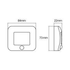 OSRAM natlampe NIGHTLUX HALL, sølv Sensor, batteri IP54