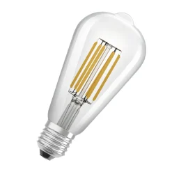 OSRAM rustik lyspære E27, ST64, 3,8W, 806lm, 830, klar
