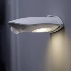 OSRAM udendørs LED-væglampe DOORLED DOWN sølv Sensor Batteri