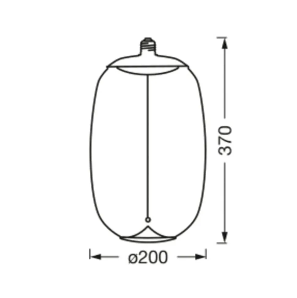 OSRAM Vintage 1906 Big Elipse Oval, ravgul E27 827 glødetråd