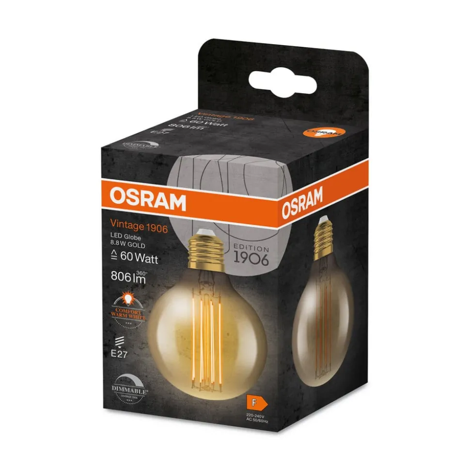 OSRAM Vintage 1906 E27 8,8W LED G80 822 dim guld