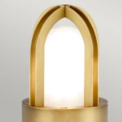 Paignton sokkellampe af rustfrit stål, messing